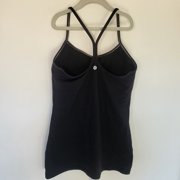VGUC Lululemon Power Y Back Shelf Bra Tank Black Size 6 - Picture 4 of 9